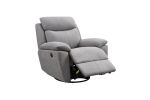 Electric Power Swivel Glider Rocker Recliner Chair with USB Charge Port - Light Grey