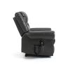 Power Lift Recliner Chair Heat Massage Dual Motor Infinite Position Up to 350 LBS, Faux Leather, Heavy Duty Motion Mechanism with USB Ports, Grey