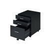 ACME Tennos Cabinet, Black & Chrome Finish 93199