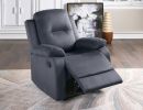 Elegant Modern Ebony Color Microfiber Motion Recliner Chair 1pc Couch Manual Motion Plush Armrest Tufted Back Living Room Furniture