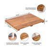 Log Color Spa Solid Teak Bathroom Shower Mat Bathroom Anti-Slip Mat