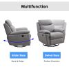 Electric Power Swivel Glider Rocker Recliner Chair with USB Charge Port - Light Grey