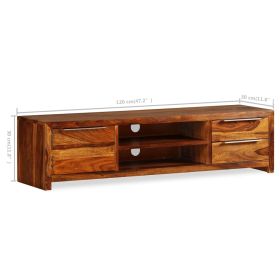 vidaXL TV Stand Solid Wood Sheesham 47.2"x11.8"x11.8"