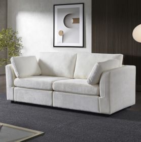 Modular Sofa Whiten Chenille Fabric, Simple And Grand, The Seat And Back Is Very Soft. This Is Also A KNOCK DOWN Sofa