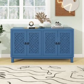 Large Storage Sideboard, 4-door Buffet Cabinet With Pull-tab Handle, Suitable For Living Room, Dining Room