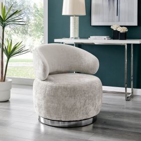 Elegant Swirl Swivel Accent Chair