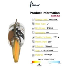 G4-LED-3000K-2 Watts