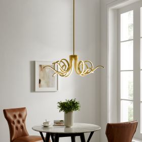 Magnolia LED Adjustable Chandelier (Option: Sandy Gold)