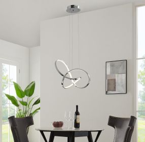 Knotted LED Dimmable Chandelier (Option: Chrome)