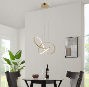 Knotted LED Dimmable Chandelier (Option: Sandy Gold)