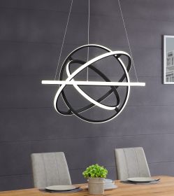 Oxford LED Adjustable Chandelier (Option: Black)