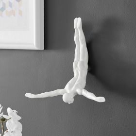 Diver Wall Decor Sculpture (Option: 11" Matte White)