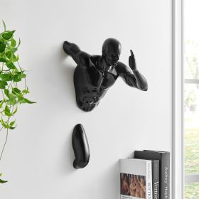 Runner Man 20" Wall Sculpture (Option: Black)