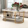 Living Room Coffee Table with Open Storage Shelf