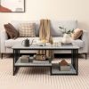 Living Room Coffee Table with Open Storage Shelf