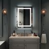 4 Size Bathroom LED Vanity Mirror Wall Mounted Makeup Mirror with Light (Horizontal/Vertiacl)