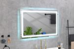 48 x 36 Inch LED Mirror Bathroom Vanity Mirrors with Lights;  Wall Mounted Anti-Fog Memory Large Dimmable Front Light Makeup Mirror